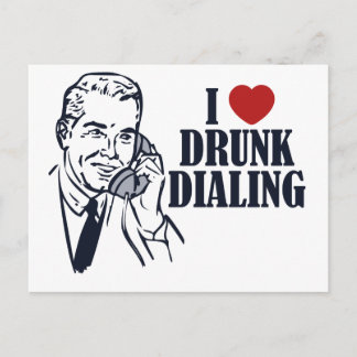 Drunk Dialling Postcard