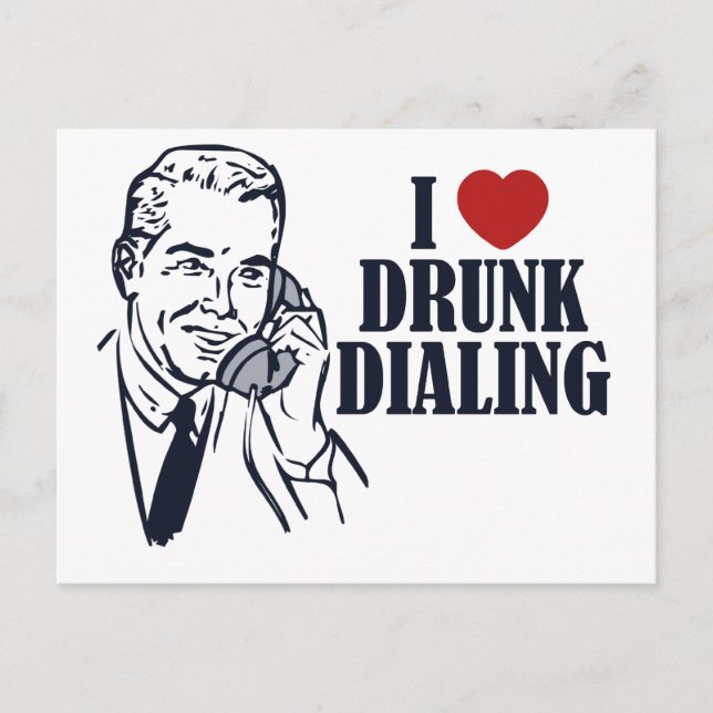 Drunk Dialling Postcard (Front)