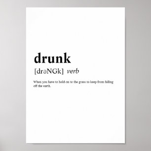 Drunk - Dictionary Meaning Poster