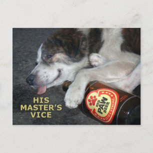 Drunk Dog Postcard