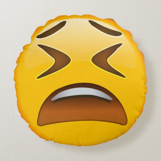 Drunk Emoji Round Cushion (Front)