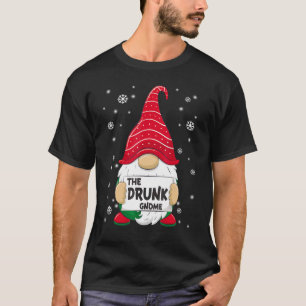 Drunk Gnome Family Matching Christmas Pajama T-Shirt