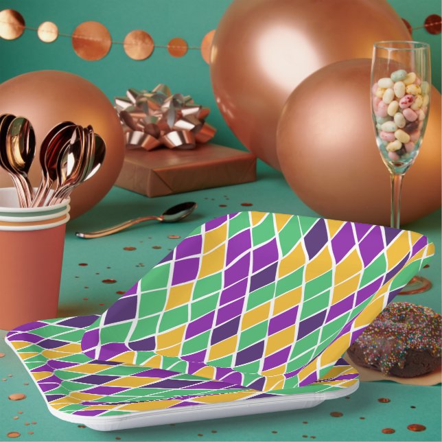 Drunk Harlequin Paper Plate (Multi)