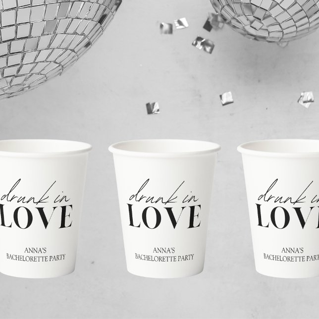 Drunk in Love Bachelorette Paper Cups (Creator Uploaded)