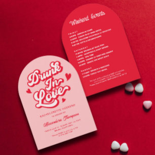  Drunk in Love Bachelorette Party Invitation
