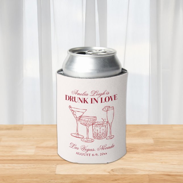 Drunk In Love Cocktails Bachelorette Weekend Can Cooler (Creator Uploaded)