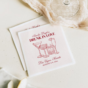 Drunk In Love Cocktails Bachelorette Weekend Napkin