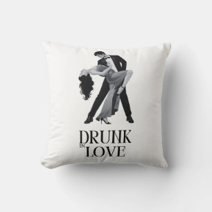 Drunk in Love Design Dancing Couple Bridal Cushion