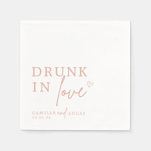 Drunk In Love Dusty Pink Personalised Napkins
