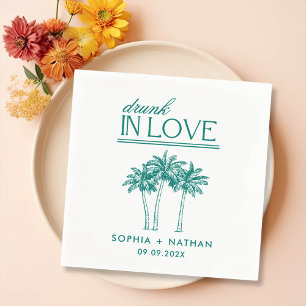 Drunk In Love Personalised Beach Wedding Napkin