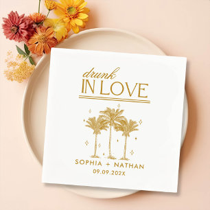Drunk In Love Personalised Beach Wedding Napkin