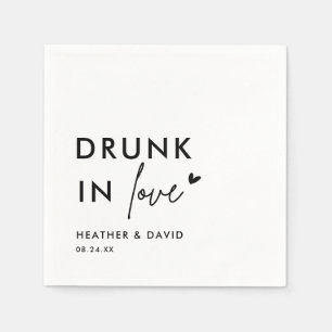 Drunk In Love Personalised Wedding Napkins