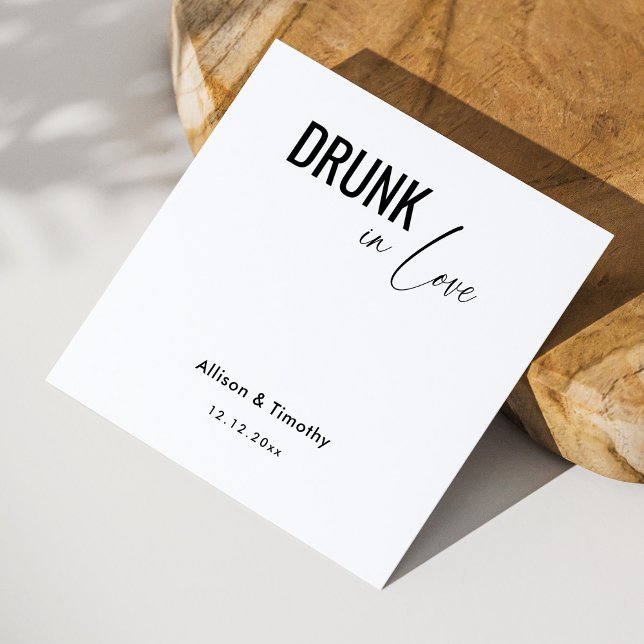 Drunk In Love Personalised Wedding Napkins (Drunk In Love Personalized Wedding Napkins)