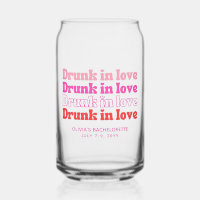 Drunk in Love Pink Retro Bachelorette Party Favour