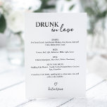 Drunk In Love Wedding Bar Sign Menu<br><div class="desc">Drunk In Love wedding bar sign is a fun way to personalise your wedding day drinks menu.</div>