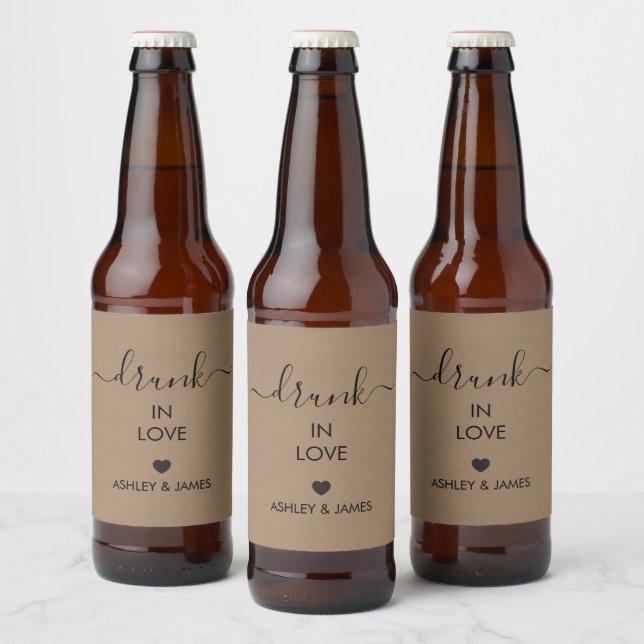 Drunk in Love, Wedding Liquor, Alcohol,  Beer Bottle Label (Bottles)