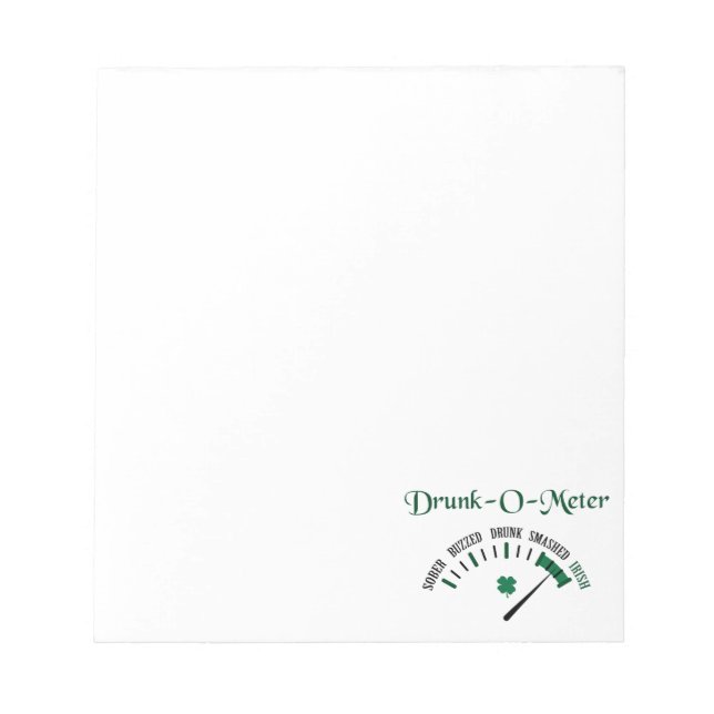 Drunk Metre Notepad (Front)