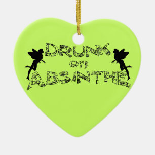 Drunk on Absinthe Ceramic Tree Decoration