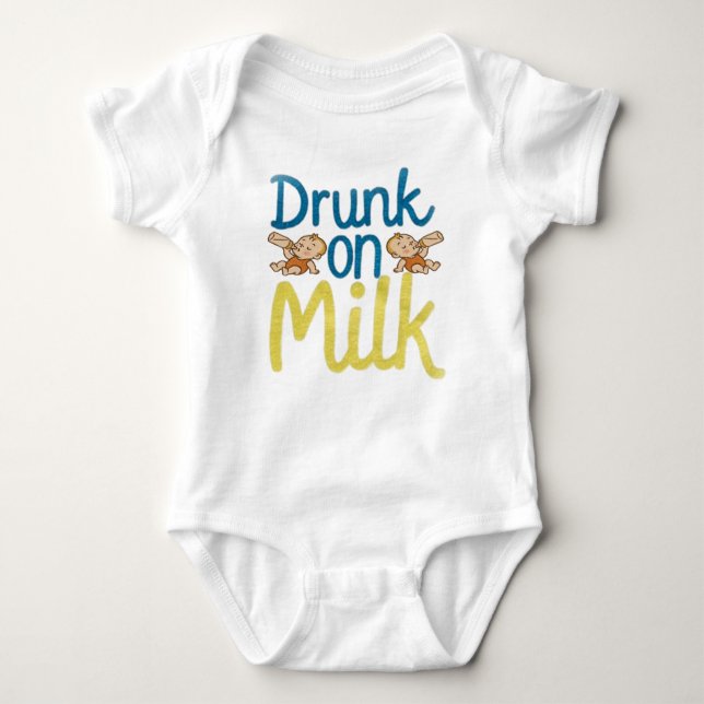 Drunk on Milk Baby Bodysuit (Front)