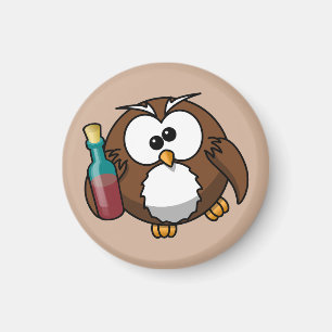 Drunk Owl Magnet