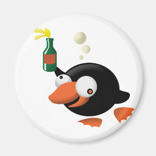 drunk penguin magnet