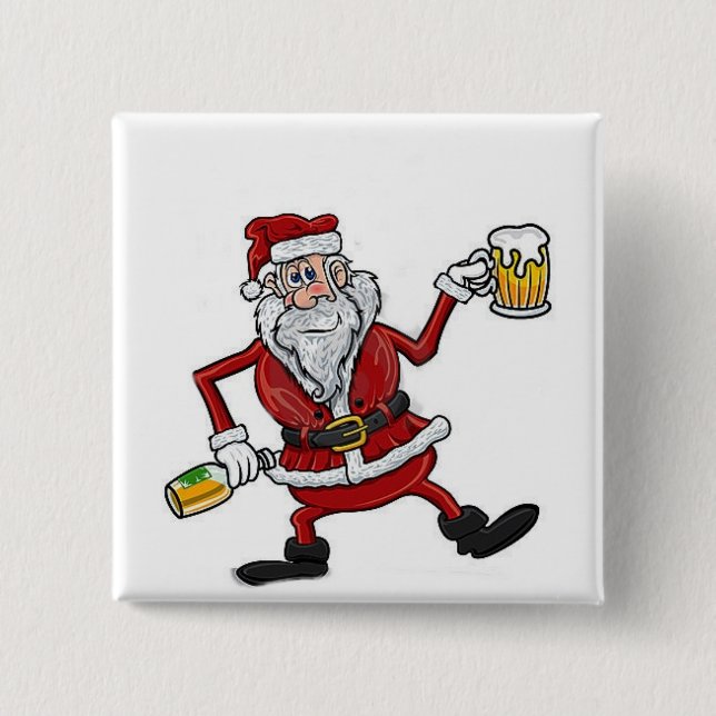 DRUNK SANTA BADGE AND OR BUTTON (Front)