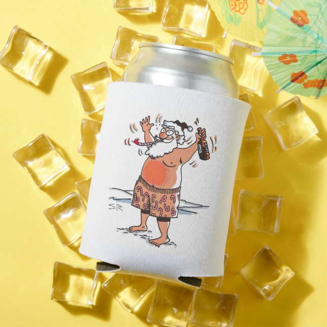 Drunk Santa can cooler (In Situ Summer)