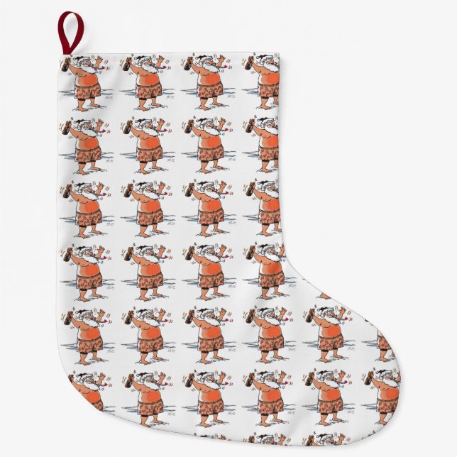 Drunk Santa Christmas stocking large (Front)
