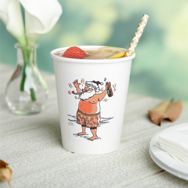 Drunk Santa paper cups (Insitu)
