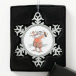 Drunk Santa pewter snowflake Christmas ornament<br><div class="desc">Drunk Santa peter snowflake Christmas ornament is a fun addition to Christmas office parties,  and as decoration in adult surroundings. Drunk Santa is Steamy Raimon original cartoon art.

* suggestion: decorate an entire tree with a number of these</div>