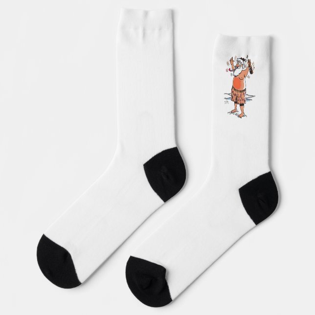 Drunk Santa premium socks (Left)