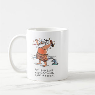 Drunk Santa right hand cartoon mug