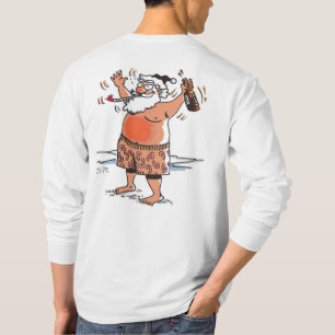 Drunk Santa white long sleeve shirt back