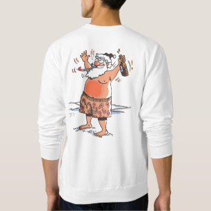 Drunk Santa white sweatshirt back