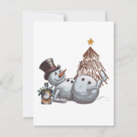 Drunk snowman with a bottle of whiskey.