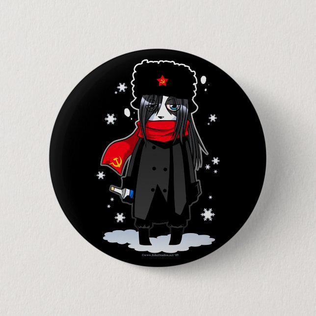 Drunk Soviet Panda Pin (Front)