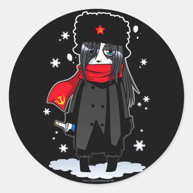 Drunk Soviet Panda Sticker Set (Front)