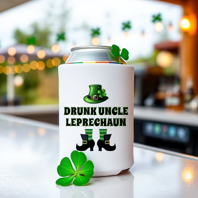 Drunk Uncle Leprechaun Funny St. Patrick's Day Can Cooler (Creator Uploaded)