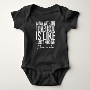 Drunken Boxing funny sports gift Baby Bodysuit
