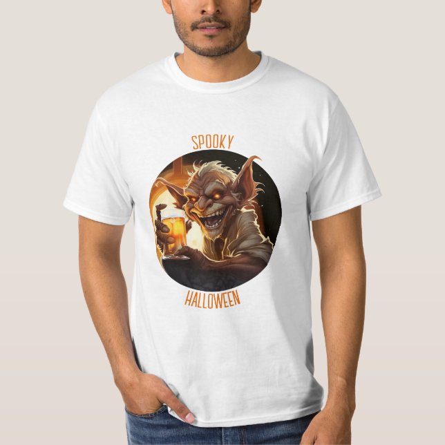 Drunken Goblin Halloween T-Shirt (Front)