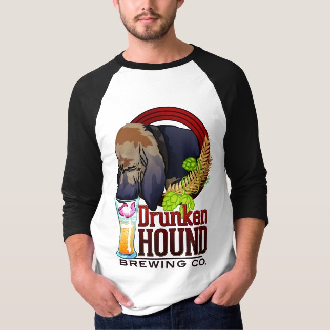 Drunken Hound Brewing Co. 3/4 T-Shirt (Front)