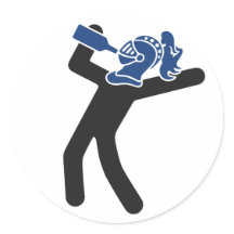 Drunken Knight Round Stickers