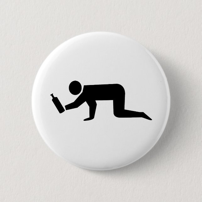 Drunken People 6 Cm Round Badge (Front)