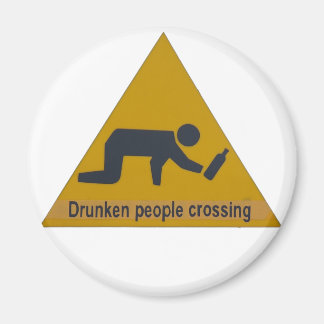 Drunken People Crossing Magnet