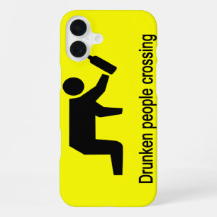 Drunken people crossing ⚠ Thai Sign ⚠ iPhone Case