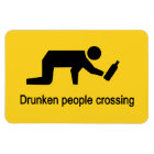 Drunken people crossing ⚠ Thai Sign ⚠