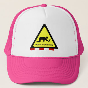 Drunken people crossing ⚠ Thai Sign ⚠ Trucker Hat