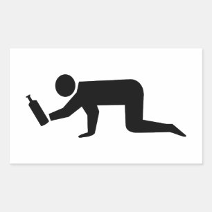 Drunken People Rectangular Sticker