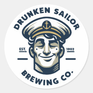 Drunken Sailor Brewing Co. Classic Round Sticker