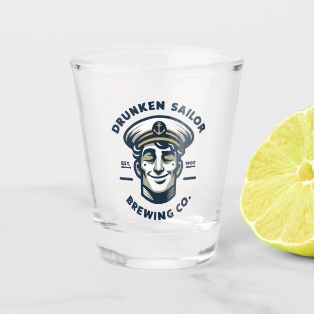 Drunken Sailor Brewing Co. Shot Glass (Front)